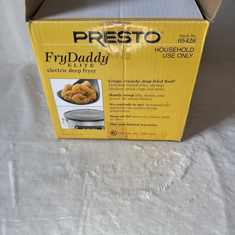 Presto FryDaddy Elite 05426 4 Cup Non Stick Easy Clean Sealed - Picture 2 of 10